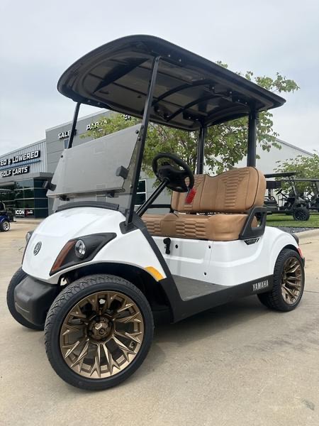 2024 Yamaha Drive2 Golf Cart – White with Custom Bronze Wheels | Luxury Seating, Fully Serviced & Street-Ready - Image 2