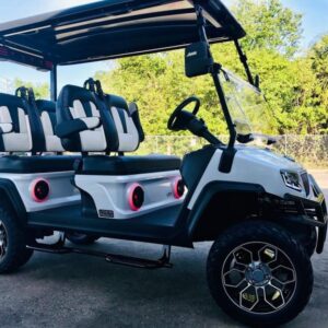 2025 White Evolution D5 Maverick 4 Plus Cart – Street-Legal Premium & Lifted Electric Cart