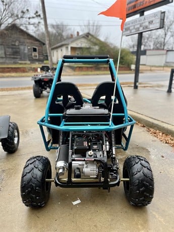 Light Green Premium Off-Road Go-Kart — Dual Seat Trail Buggy with Roll Cage - Image 4