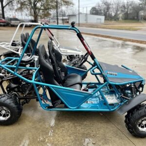 Light Green Premium Off-Road Go-Kart — Dual Seat Trail Buggy with Roll Cage